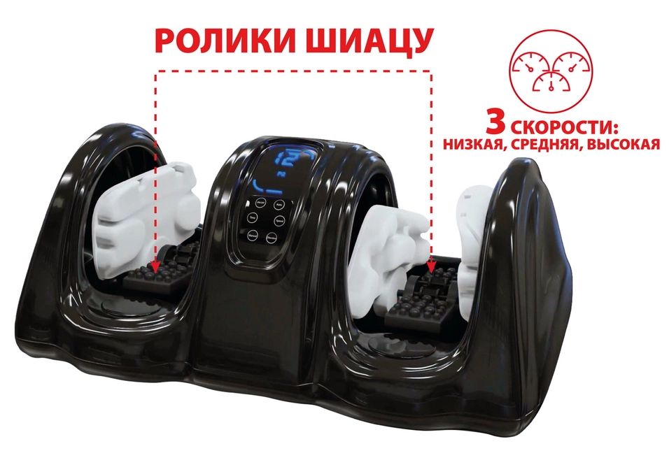 3 скорости вращения роликов