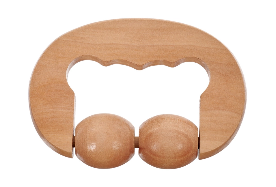 Овальный массажёр с двумя роликами