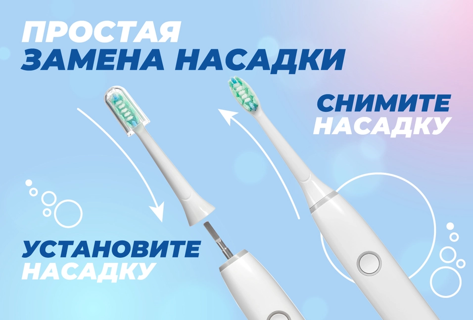 Простая замена насадок