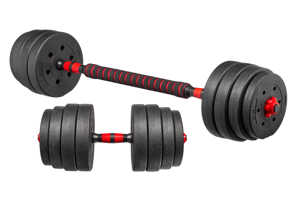 Набор гантелей 2х15кг со штангой