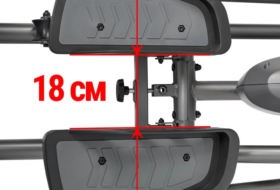 Расстояние между педалями 18 см