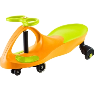 Машинка детская Bradex БИБИКАР, с полиуретановыми колесами, салатово-оранжевая