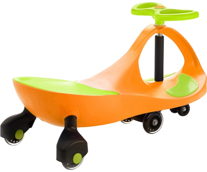 Машинка детская Bradex БИБИКАР, с полиуретановыми колесами, салатово-оранжевая фото #3