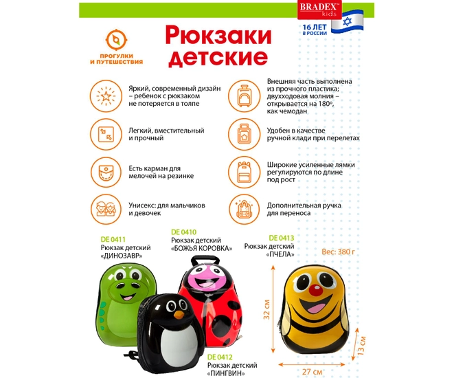 Рюкзак детский Пчела фото №7
