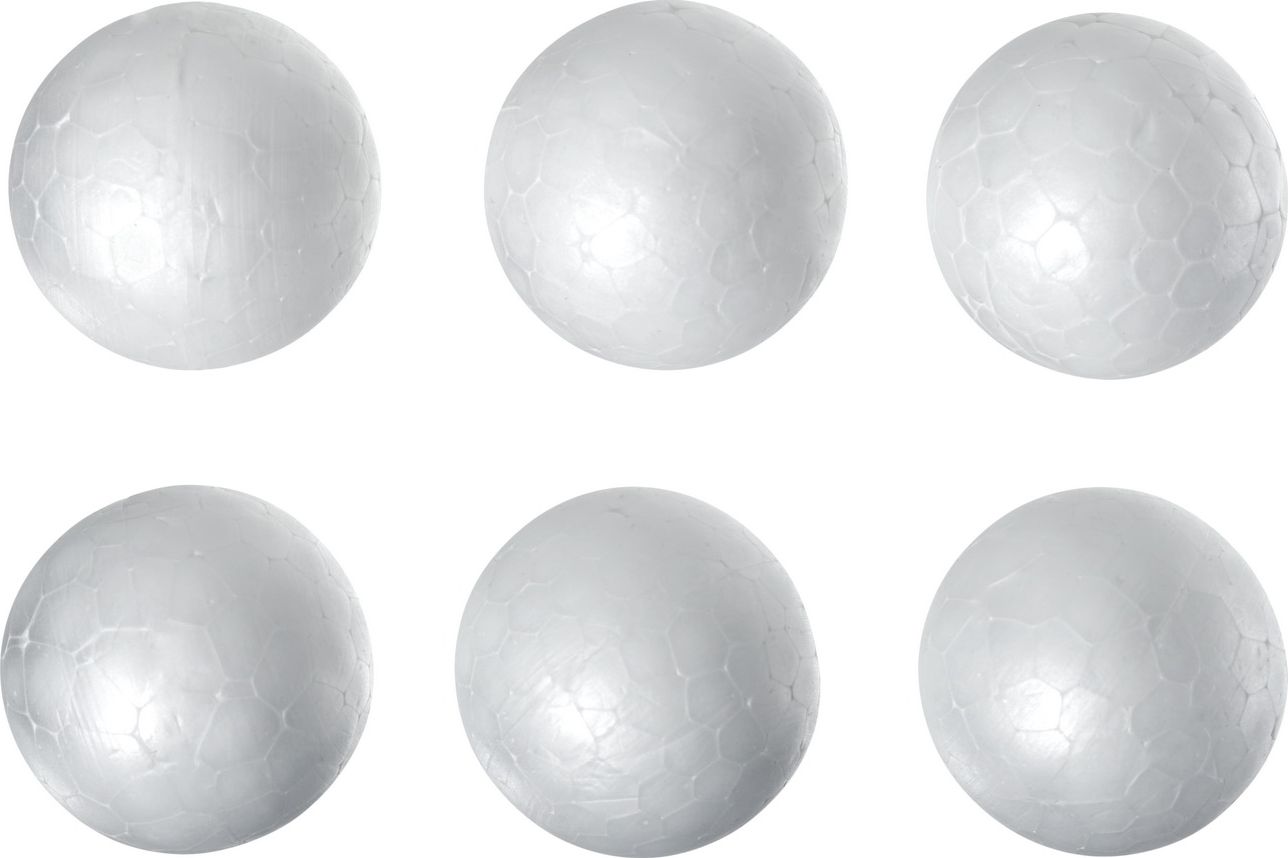 Мячи для тренажера дыхательного (набор 6 шт.), BRADEX, пенопласт