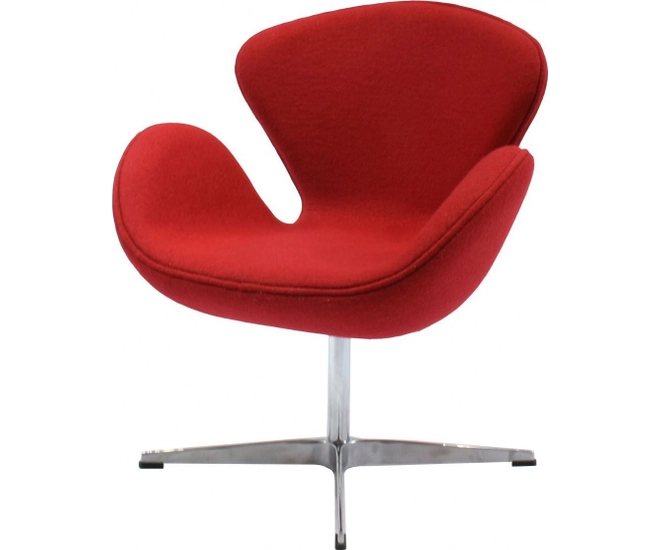 Кресло SWAN CHAIR красный кашемир фото #1