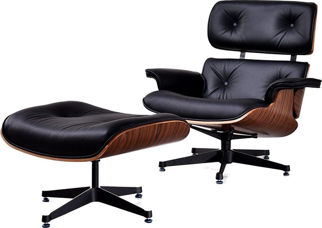 Кресло eames lounge с оттоманкой