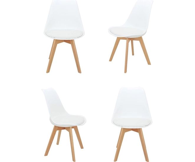 Комплект из 4-х стульев Eames Bon белый фото #1