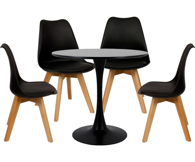 Комплект из 4-х стульев Eames Bon чёрный фото #7