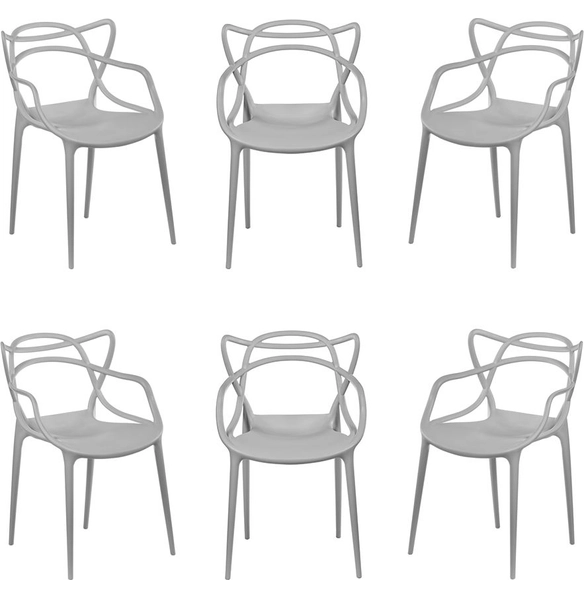 Комплект из 6-ти стульев Masters серый