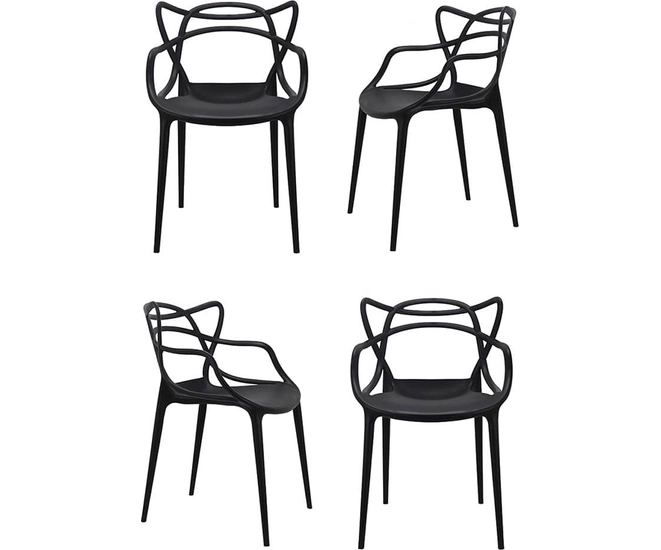 Комплект из 4-х стульев Masters чёрный фото #1