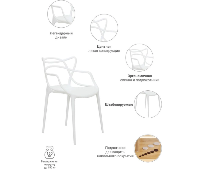 Комплект из 2-х стульев Masters белый фото #13