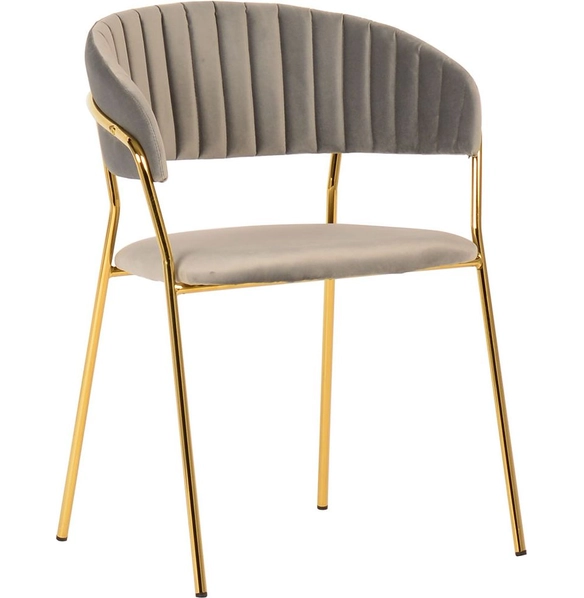 Стул Turin латте, золотые ножки