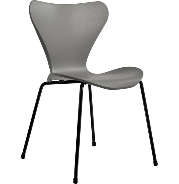 Стул Seven Style серый, чёрные ножки