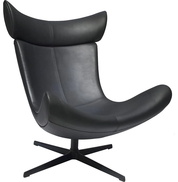 Кресло Toro пресованная кожа, чёрное