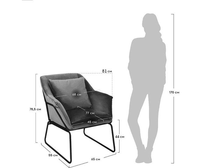Кресло ALEX тёмно-бирюзовый фото #6