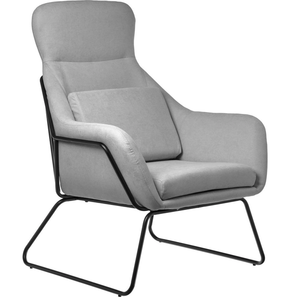 Кресло Archie вельвет, серое