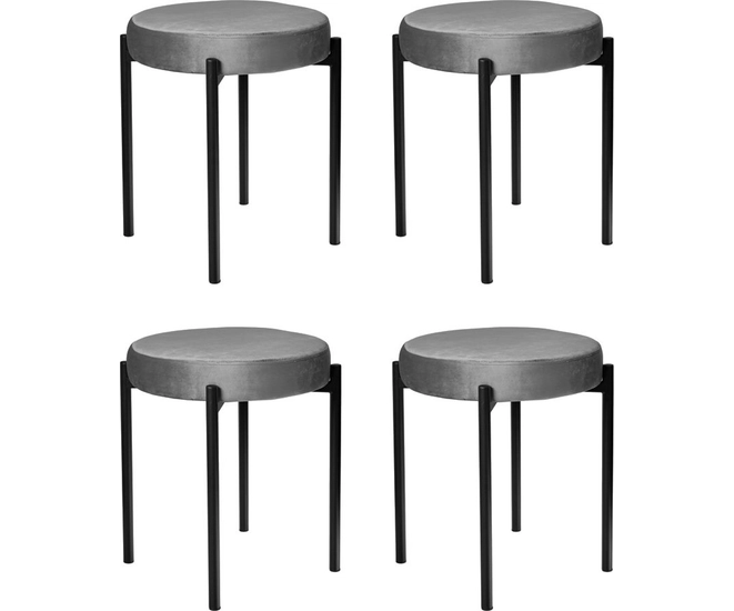 Комплект стульев-табуретов Bug серый фото #1