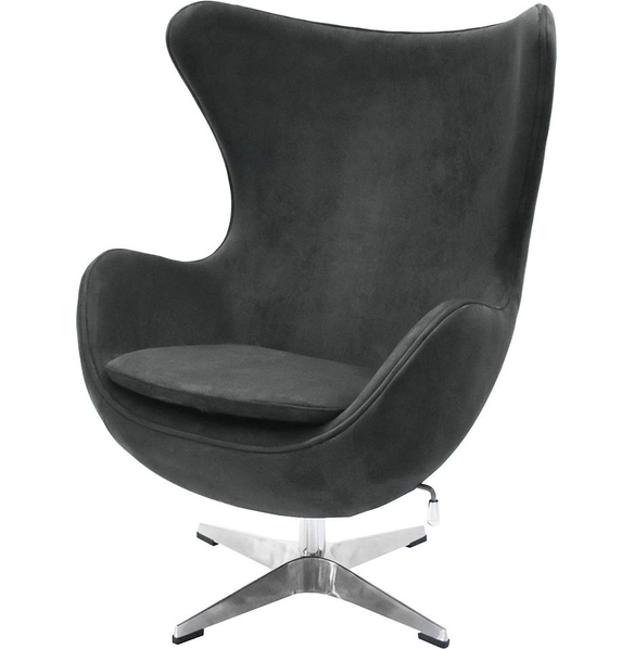 Кресло Egg Style Chair графит, искусственная замша