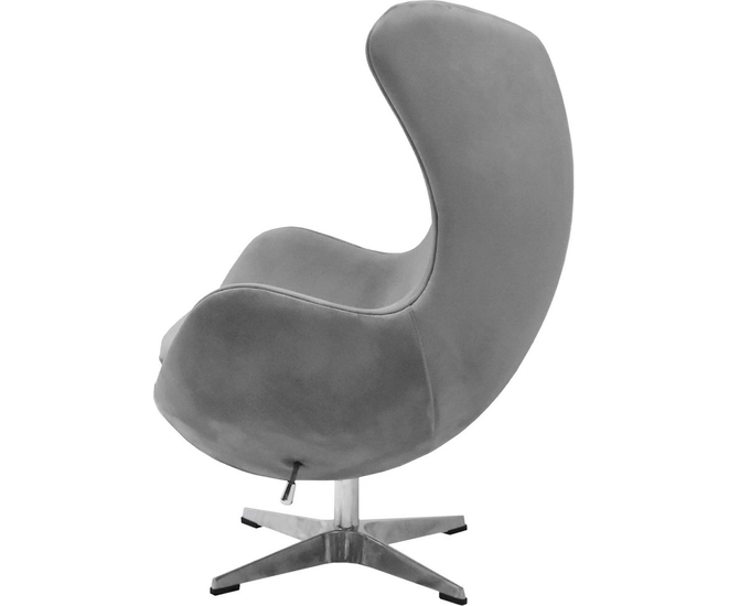 Кресло EGG STYLE CHAIR серый, искусственная замша фото #4