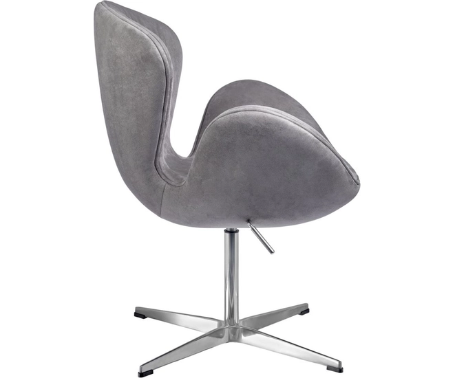 Кресло SWAN STYLE CHAIR серый, искусственная замша фото #3