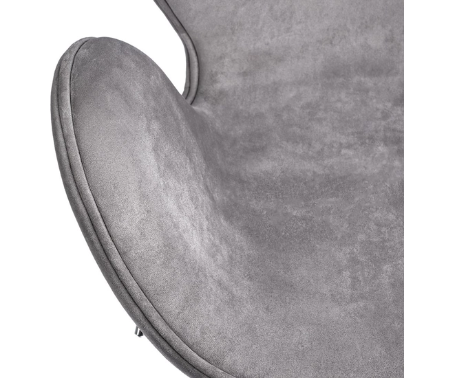 Кресло SWAN STYLE CHAIR серый, искусственная замша фото #5