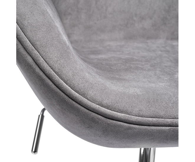 Кресло SWAN STYLE CHAIR серый, искусственная замша фото #6