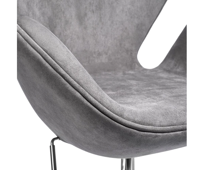 Кресло SWAN STYLE CHAIR серый, искусственная замша фото #8