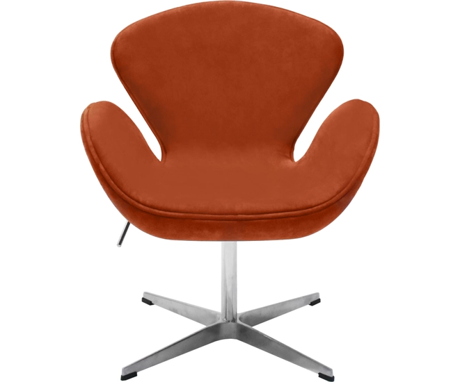 Кресло SWAN STYLE CHAIR терракотовый, искусственная замша фото №2