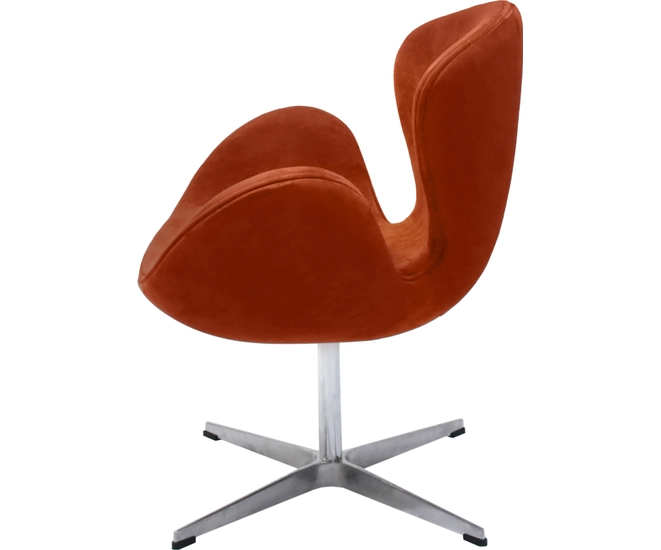 Кресло SWAN STYLE CHAIR терракотовый, искусственная замша фото №4
