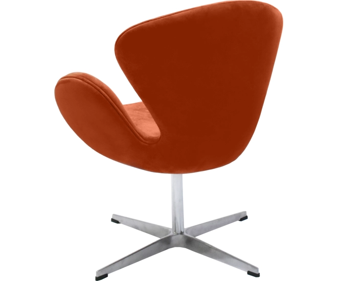 Кресло SWAN STYLE CHAIR терракотовый, искусственная замша фото №5