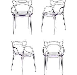 Комплект из 4-х стульев Masters прозрачный