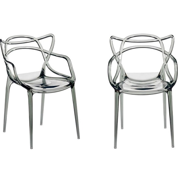 Комплект из 2-х стульев Masters прозрачный серый