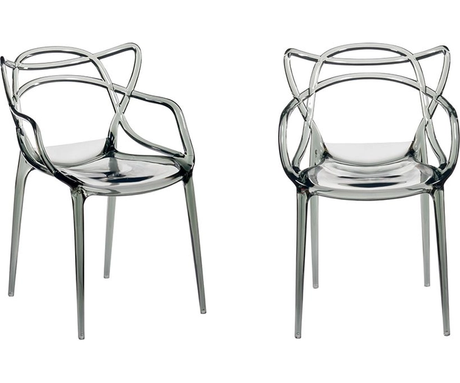 Комплект из 2-х стульев Masters прозрачный серый фото #1