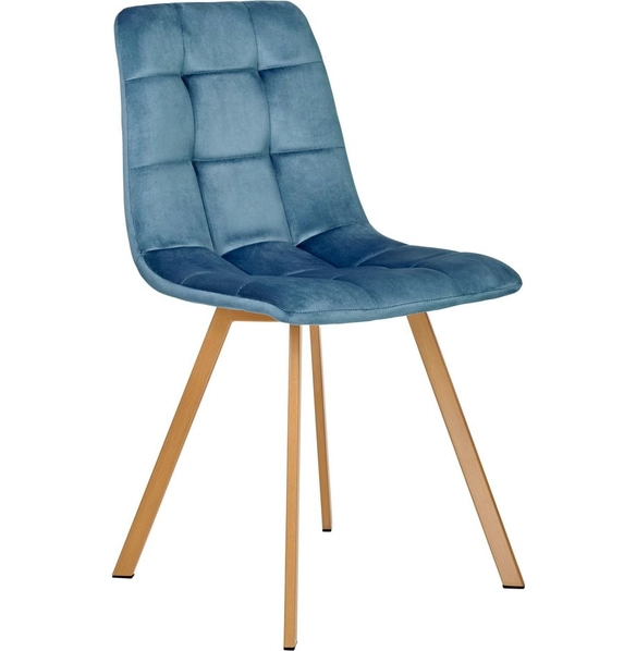 Стул Easy тёмно-бирюзовый с ножками под дерево