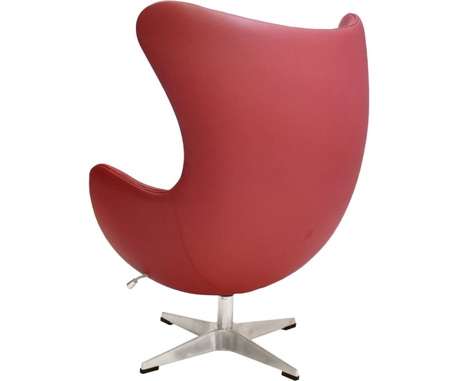 Кресло EGG STYLE CHAIR красный, натуральная кожа фото #4