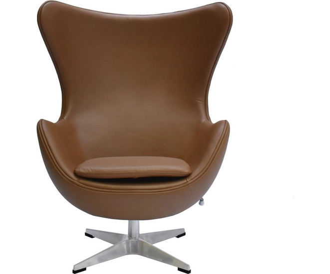 Кресло EGG STYLE CHAIR коричневый, натуральная кожа фото #2