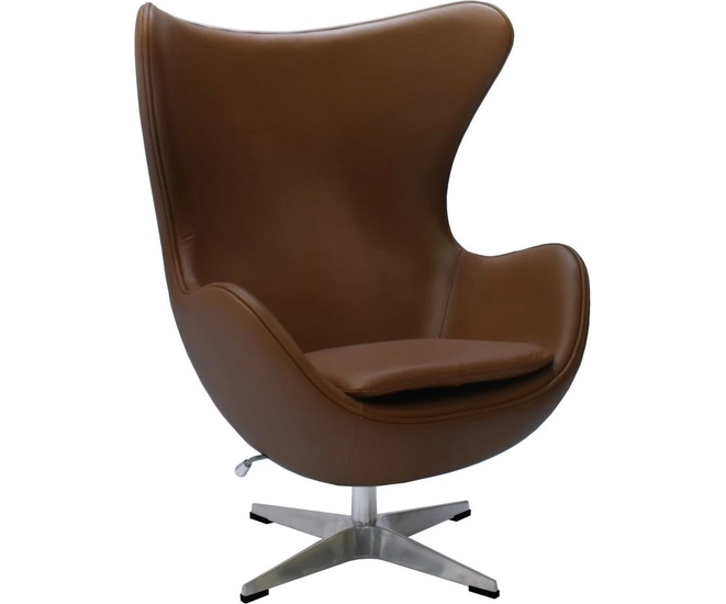 Кресло EGG STYLE CHAIR коричневый, натуральная кожа фото #3