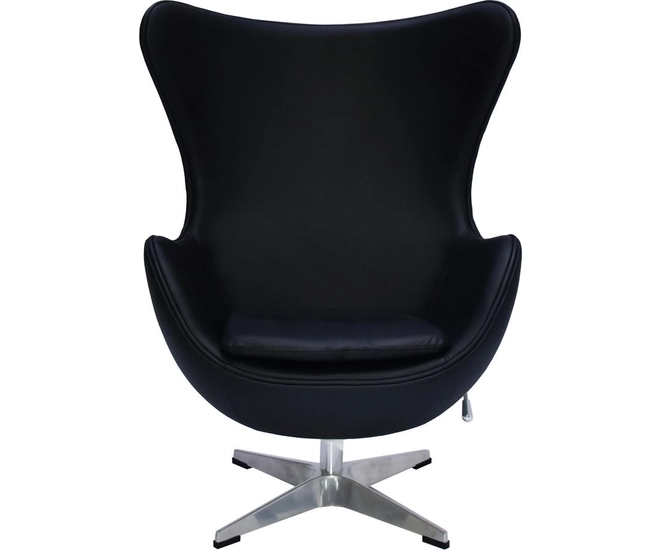 Кресло EGG STYLE CHAIR чёрный, натуральная кожа фото #3