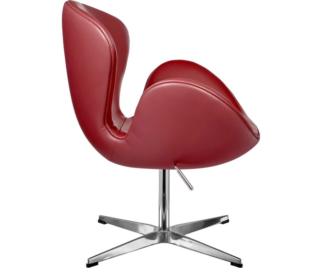 Кресло SWAN STYLE CHAIR красный, натуральная кожа фото #3