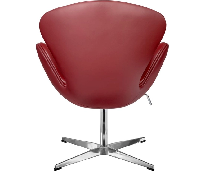 Кресло SWAN STYLE CHAIR красный, натуральная кожа фото #4