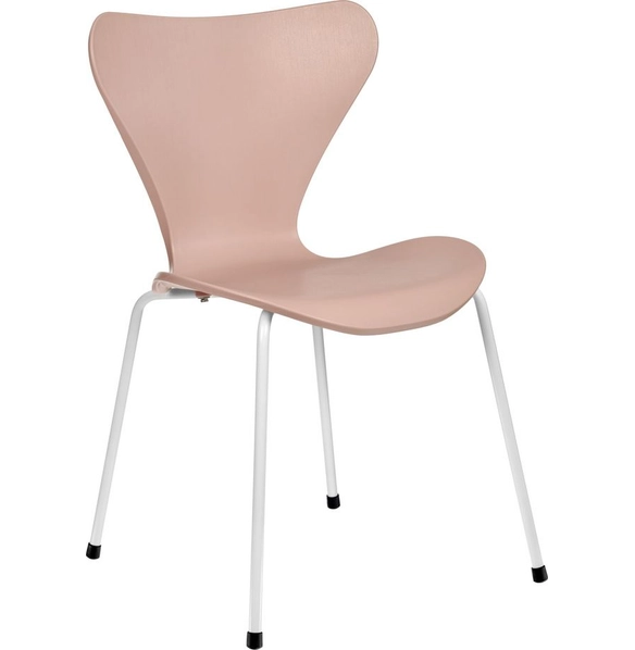 Стул Seven Style пудровый, белые ножки