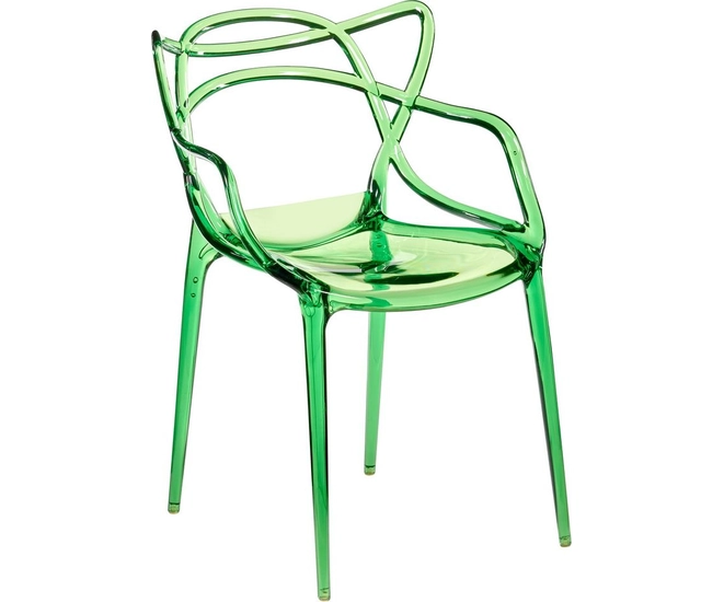 Комплект из 4-х стульев Masters прозрачный зелёный фото #2