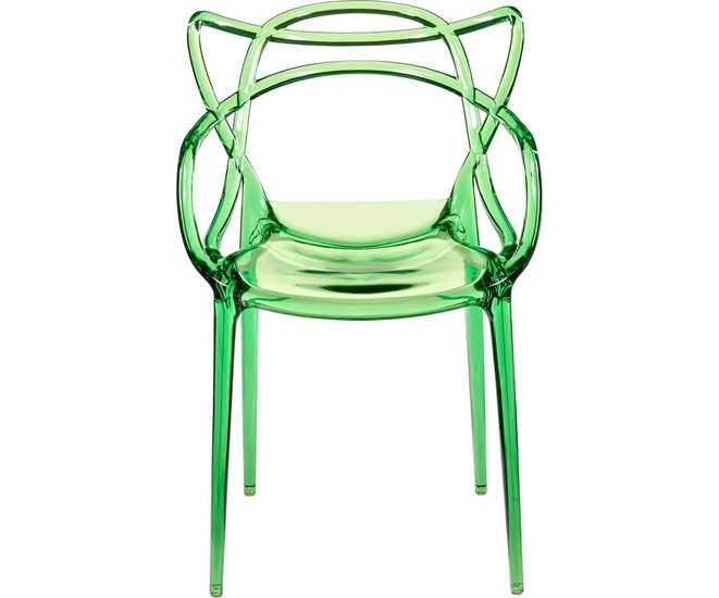 Комплект из 4-х стульев Masters прозрачный зелёный фото #3