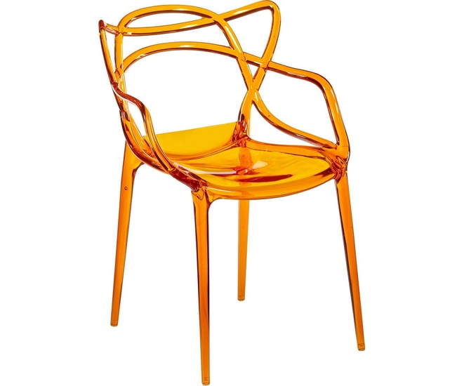 Комплект из 4-х стульев Masters прозрачный оранжевый фото #2