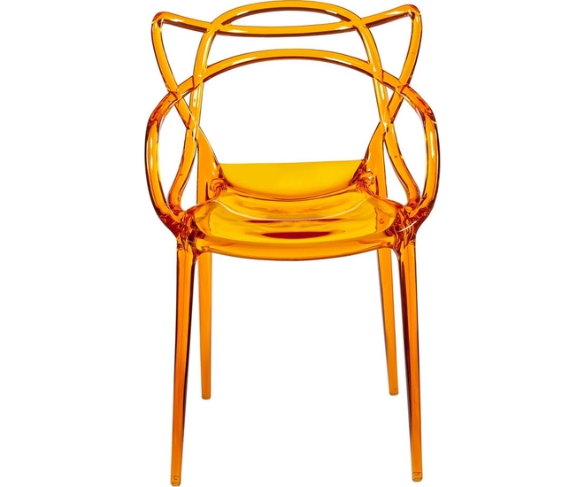 Комплект из 4-х стульев Masters прозрачный оранжевый фото #3