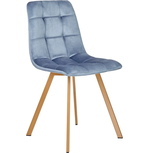 Стул Easy бирюзовый с ножками под дерево