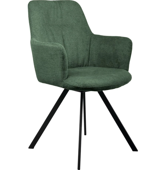 Стул Grant зелёный шенилл на поворотном механизме