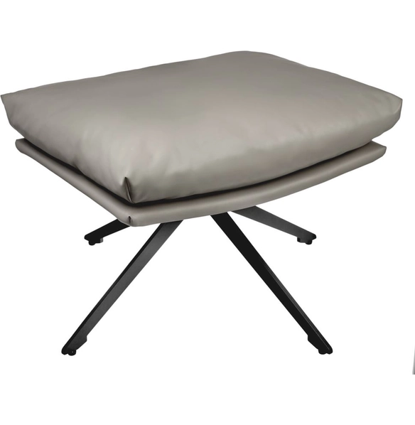 Оттоманка Hug светло-серый, экокожа