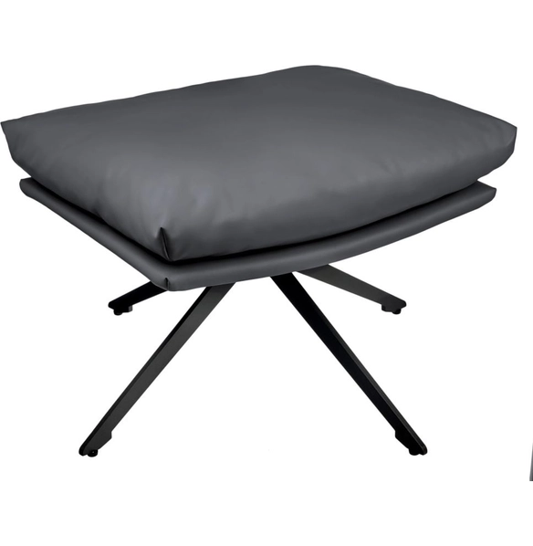 Оттоманка Hug тёмно-серый, экокожа